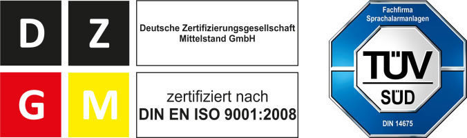 Laauser & Vohl GmbH - Zertifizierung nach ISO9001 und DIN14675 und TÜV.